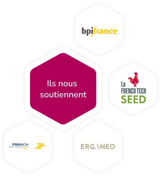 Ils nous soutiennent : BPI france, French IOT, La French Tech Seed, Erganeo.